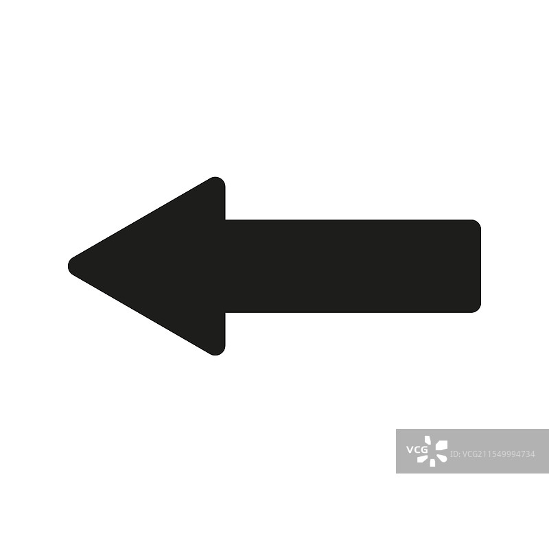 平面左箭头轮廓图片素材