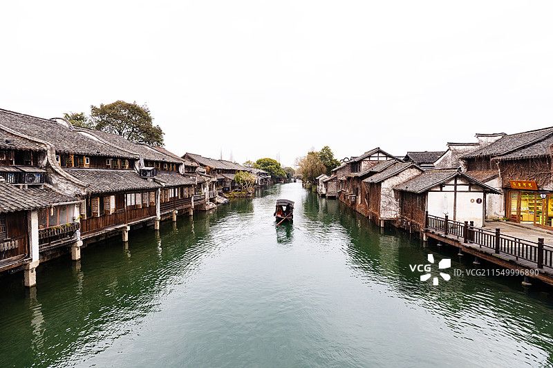 乌镇，乌篷船图片素材