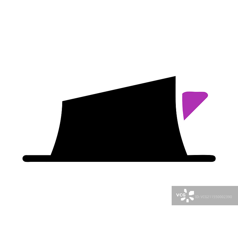 时尚的黑色帽子，极简风格的时尚配饰图片素材