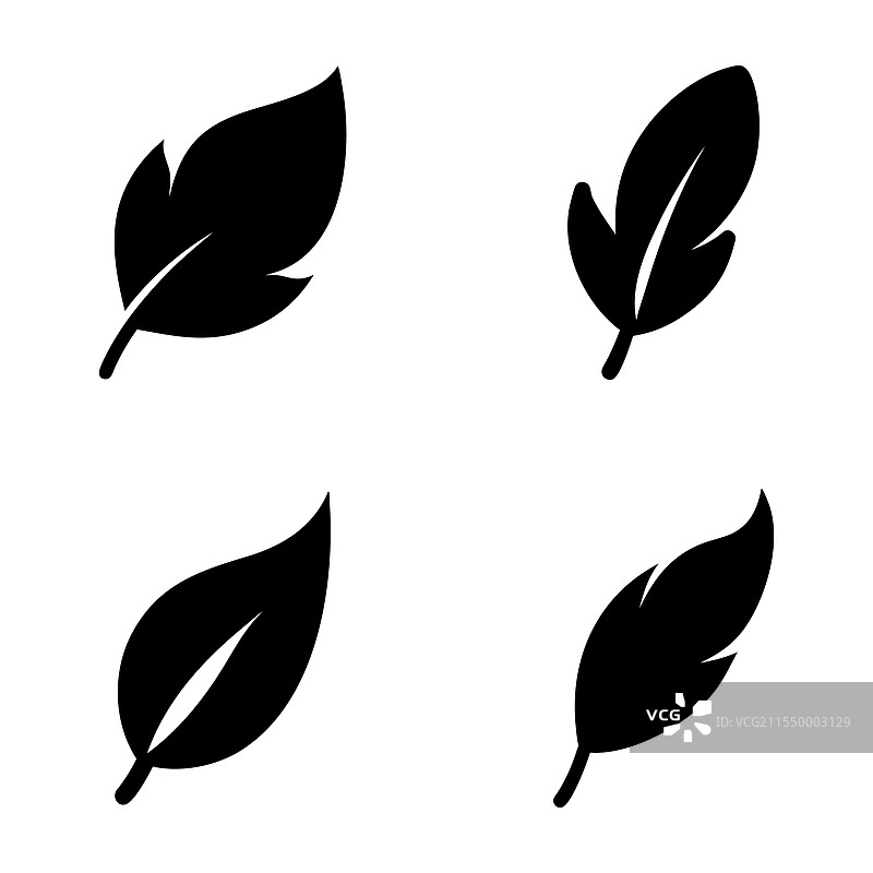 叶子剪影图片素材