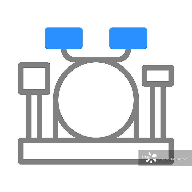 鼓组图标音乐乐器图形概念图片素材