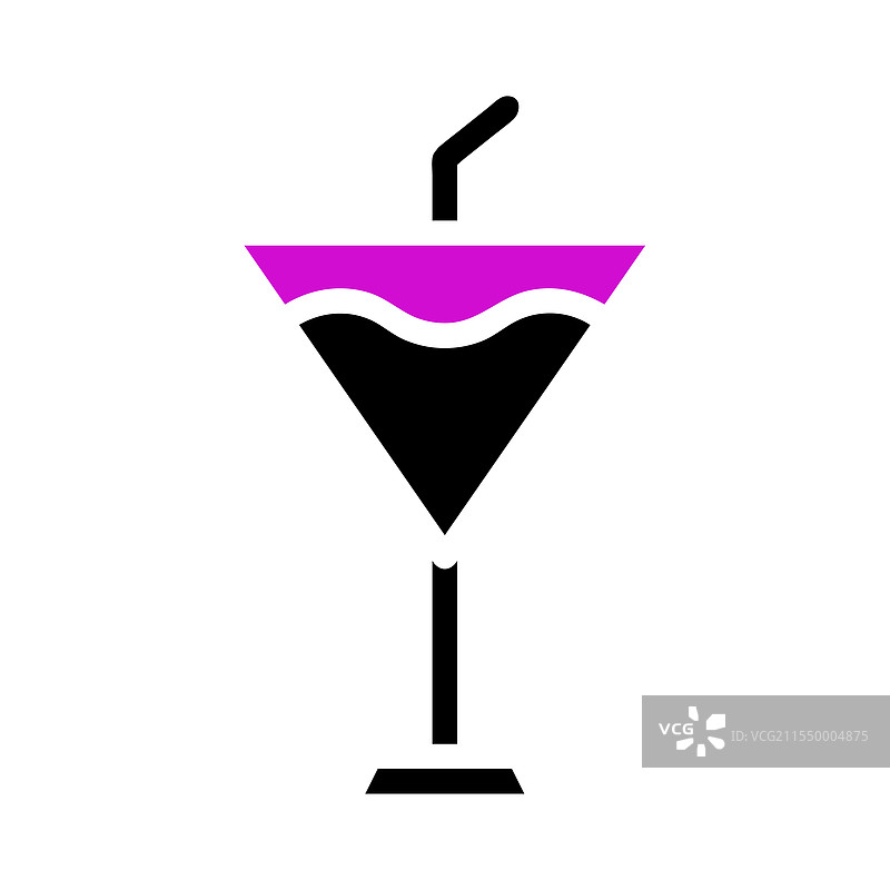 现代鸡尾酒图标图形设计图片素材