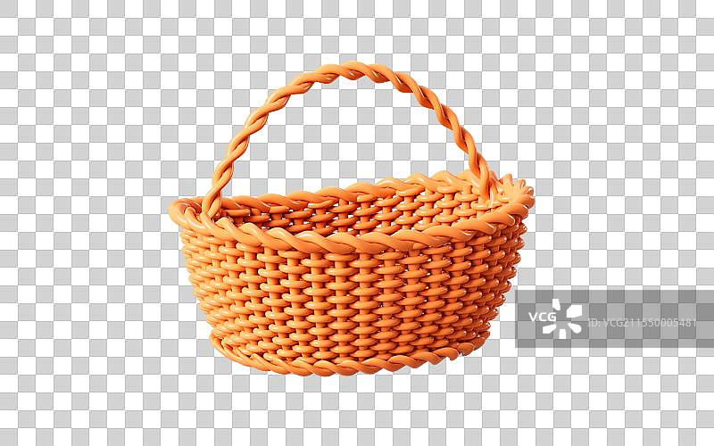 卡通手工菜篮子模型3D渲染图片素材