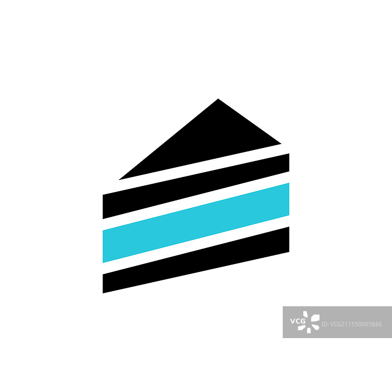 简单现代的蛋糕切片logo设计图片素材