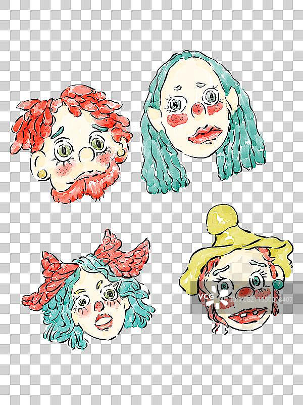 不同脸组合图片素材