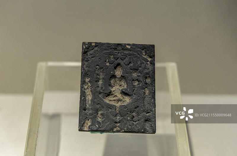 甘肃省博物馆“佛教艺术展”：铜佛像模具（唐，1955年甘肃省永昌县河西堡出土，甘肃省博物馆藏）图片素材