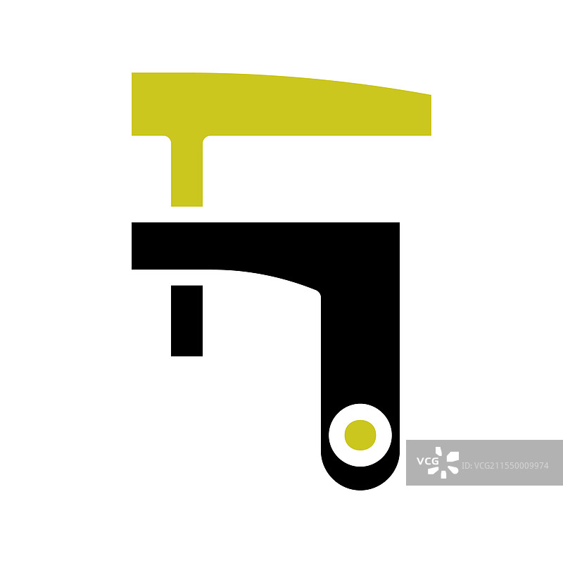 黑色和金色门铰链硬件构造图片素材