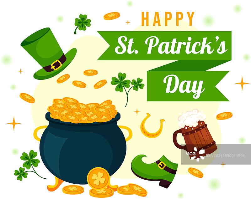 快乐的圣帕特里克节在3月17日庆祝图片素材