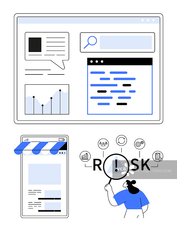 电子商务中的风险评估概念与分析图片素材