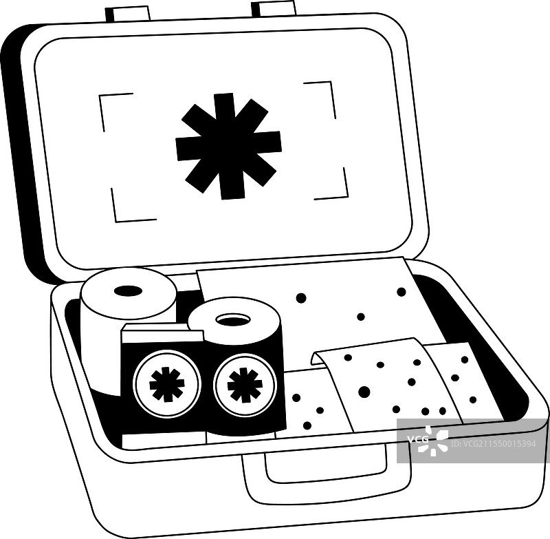 手绘风格的急救箱图片素材