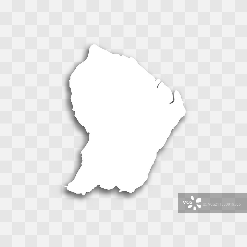 法属圭亚那地图实心轮廓图片素材