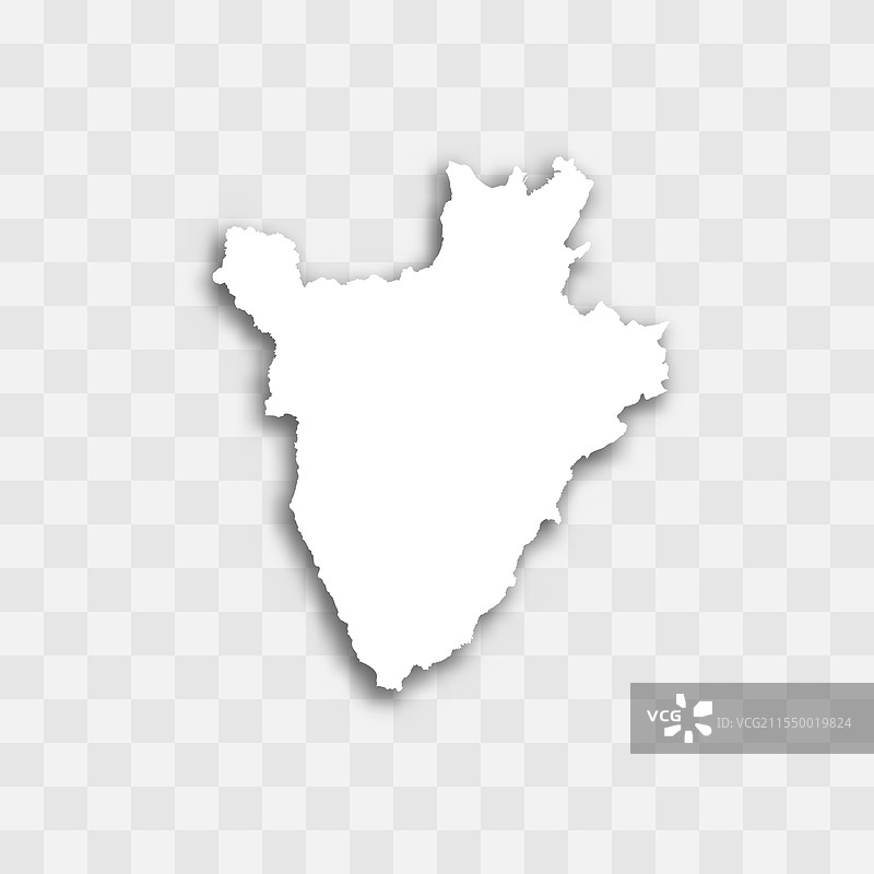 布隆迪地图轮廓图片素材