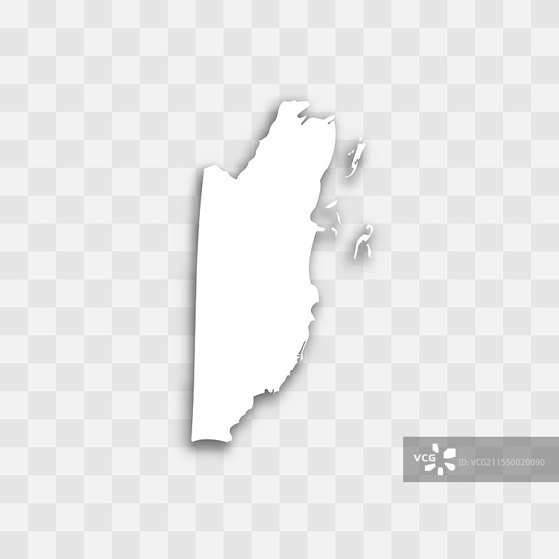 伯利兹地图轮廓图片素材