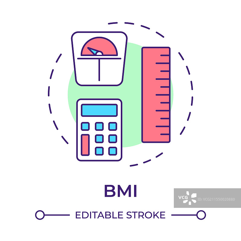 BMI 多色概念图标图片素材