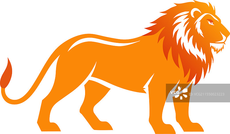 线条艺术狮子图片素材