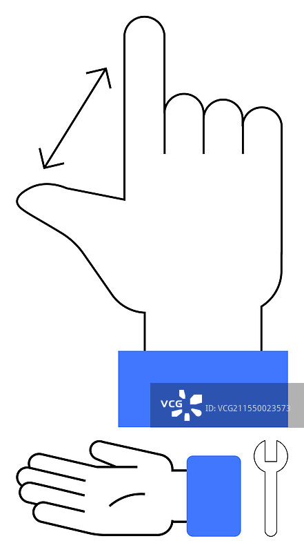 手势控制和手部动作概念图片素材