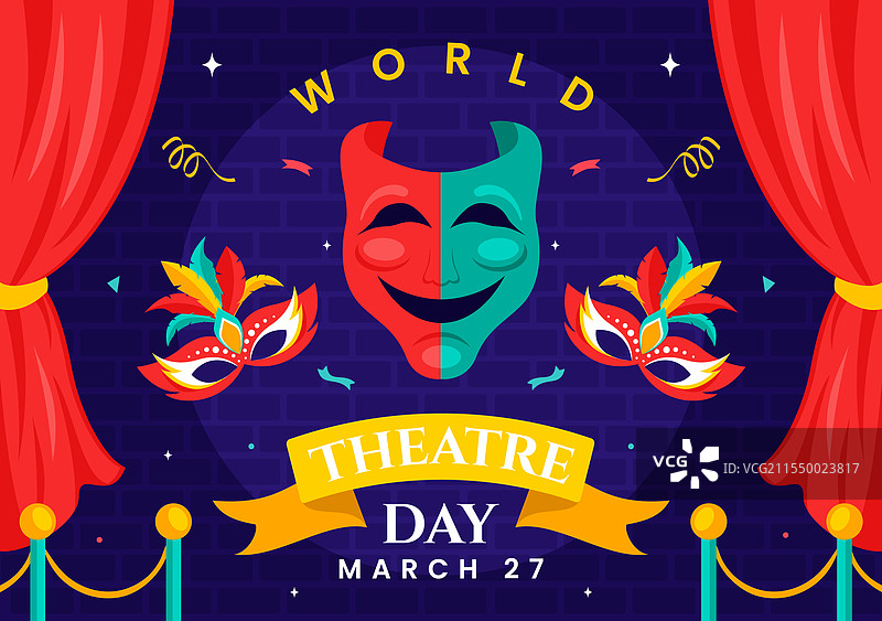 世界戏剧日，展现喜剧与悲剧图片素材