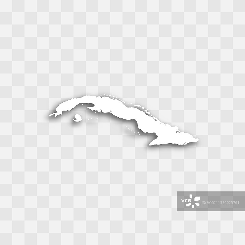 古巴地图轮廓图片素材