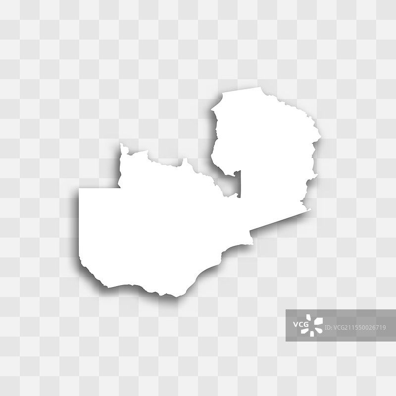 赞比亚地图轮廓图片素材