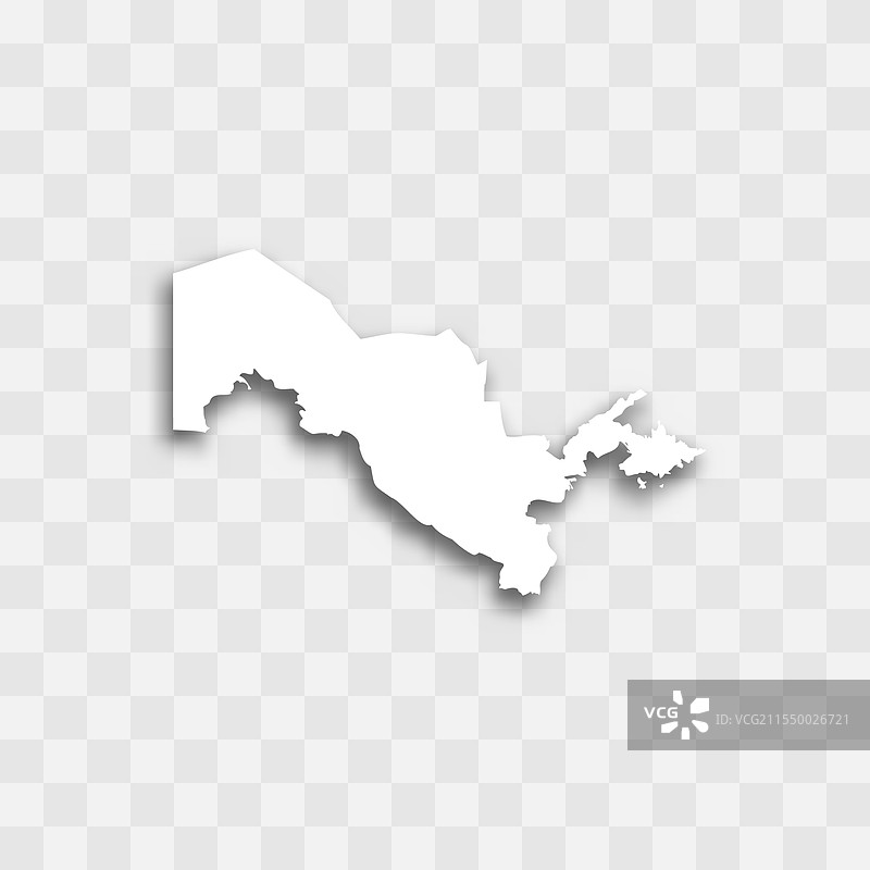乌兹别克斯坦地图轮廓图片素材
