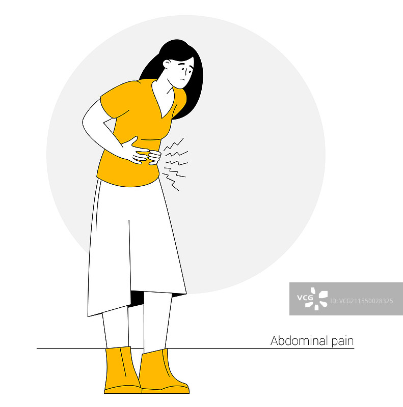 女性腹痛不适图片素材