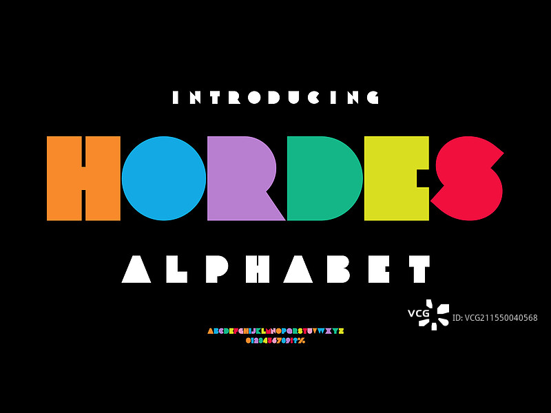 五彩斑斓的字母表图片素材