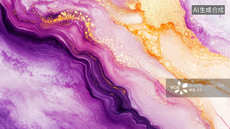 【AI数字艺术】充满活力的抽象多色液体大理石纹理图片素材