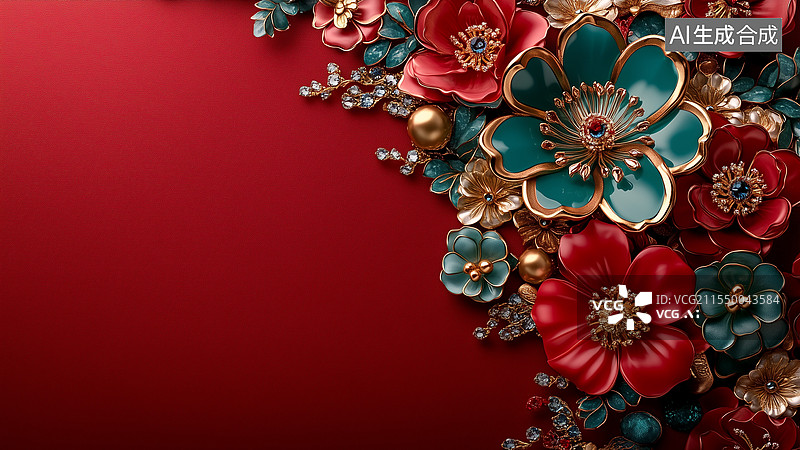 【AI数字艺术】商品设计，古风装饰品，古风头饰设计，头钿，国风配饰，繁复的配饰，高级国风配饰设计，古风图片素材