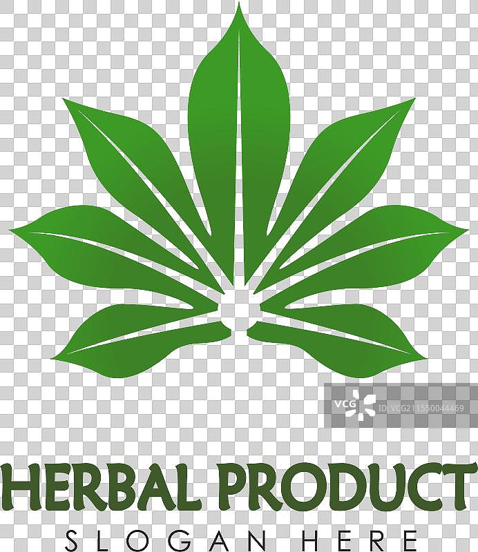 适合天然产品的草本产品标志图片素材