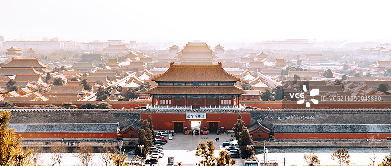 雾里故宫图片素材