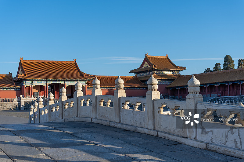 清晨的故宫昭德门图片素材