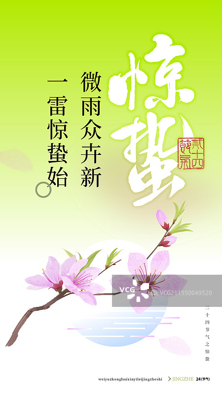 二十四节气惊蛰海报设计图片素材