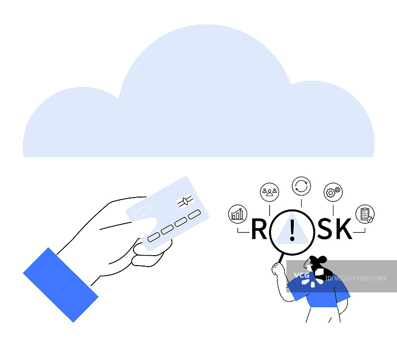 云技术与金融风险分析图片素材