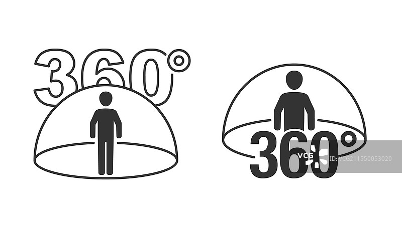 360度3D全景 - 球体与人类图片素材