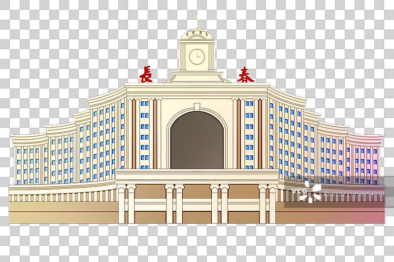 吉林长春火车站图片素材