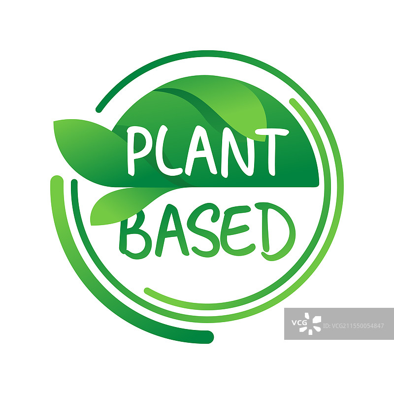植物基成分的食品标签图片素材