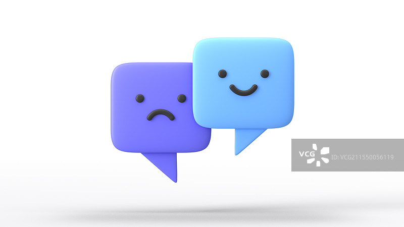 3D情绪气泡的交流图片素材