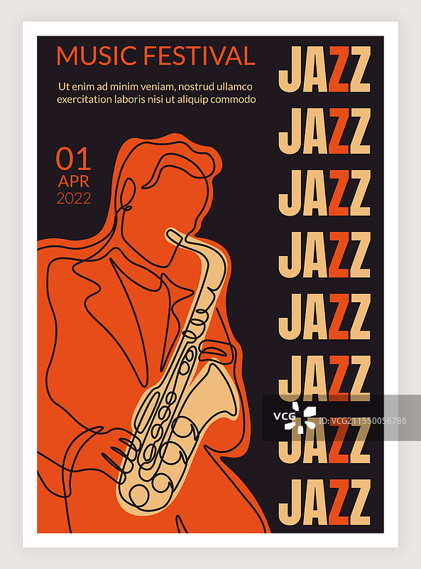 爵士乐队节海报现场音乐会图片素材