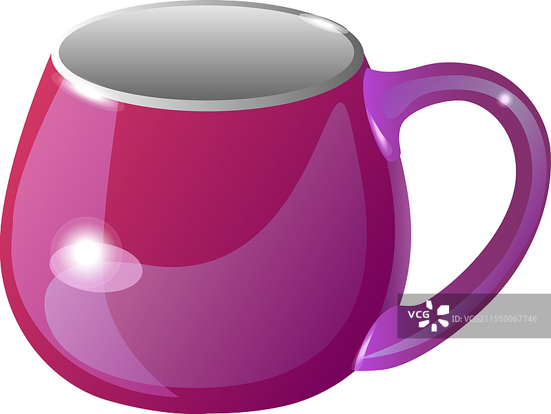 粉色光泽的瓷杯 - 全彩色图片素材