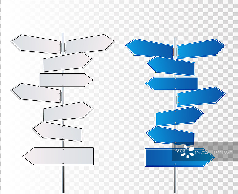 蓝天上的方向路标箭头图片素材