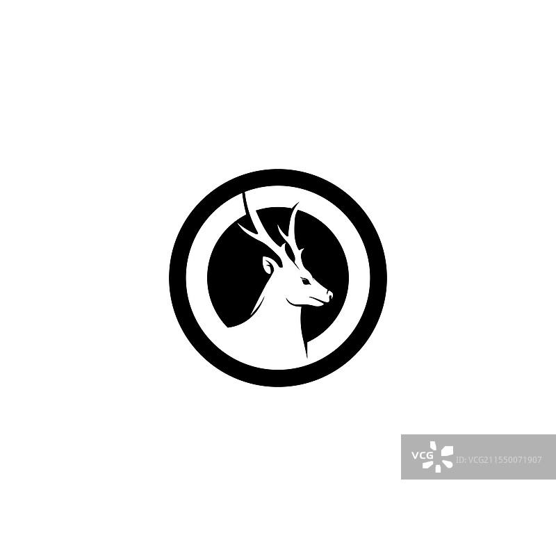 鹿的标志，动物和哺乳动物设计与图形图片素材