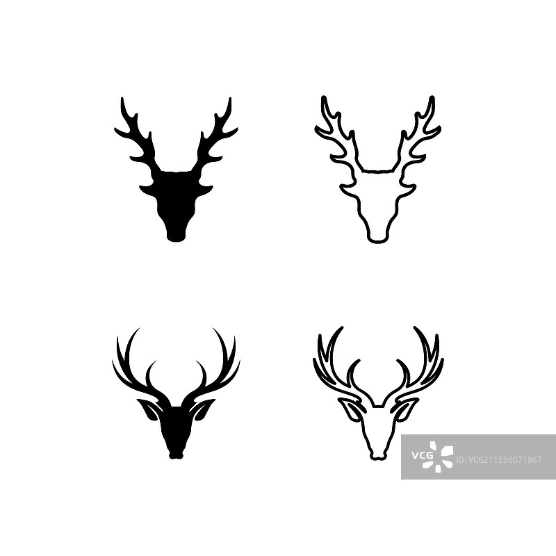 鹿的标志，动物和哺乳动物设计与图形图片素材