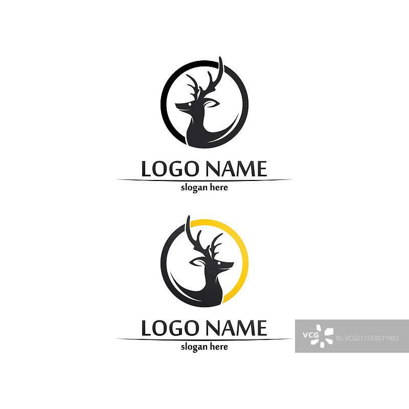 鹿的标志，动物和哺乳动物设计与图形图片素材