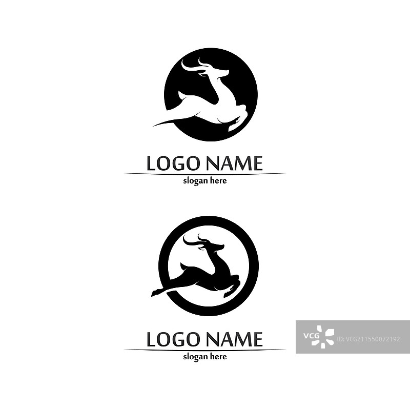 鹿的标志，动物和哺乳动物设计与图形图片素材