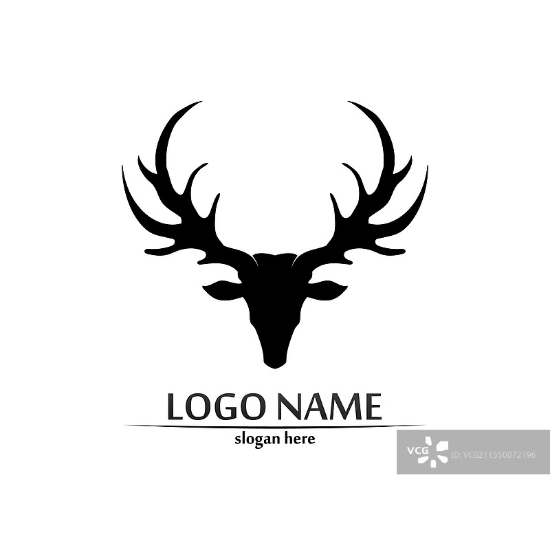 鹿的标志，动物和哺乳动物设计与图形图片素材