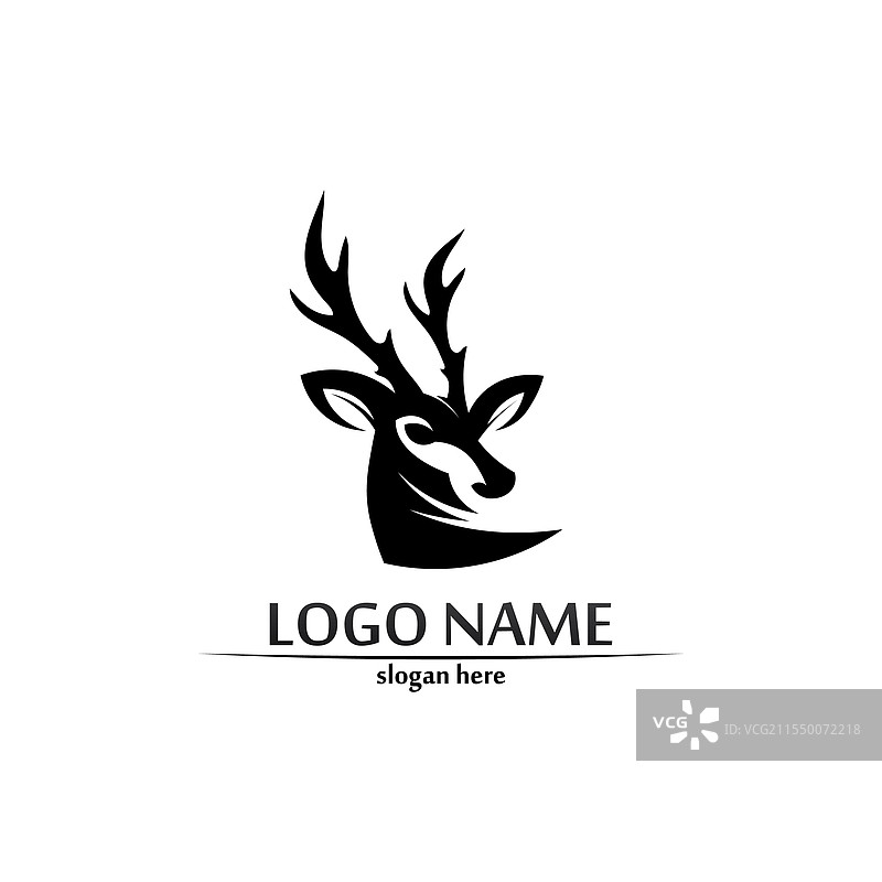 鹿的标志，动物和哺乳动物设计与图形图片素材