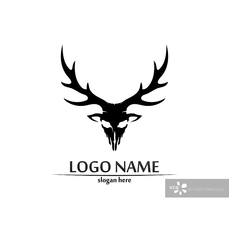鹿的标志，动物和哺乳动物设计与图形图片素材