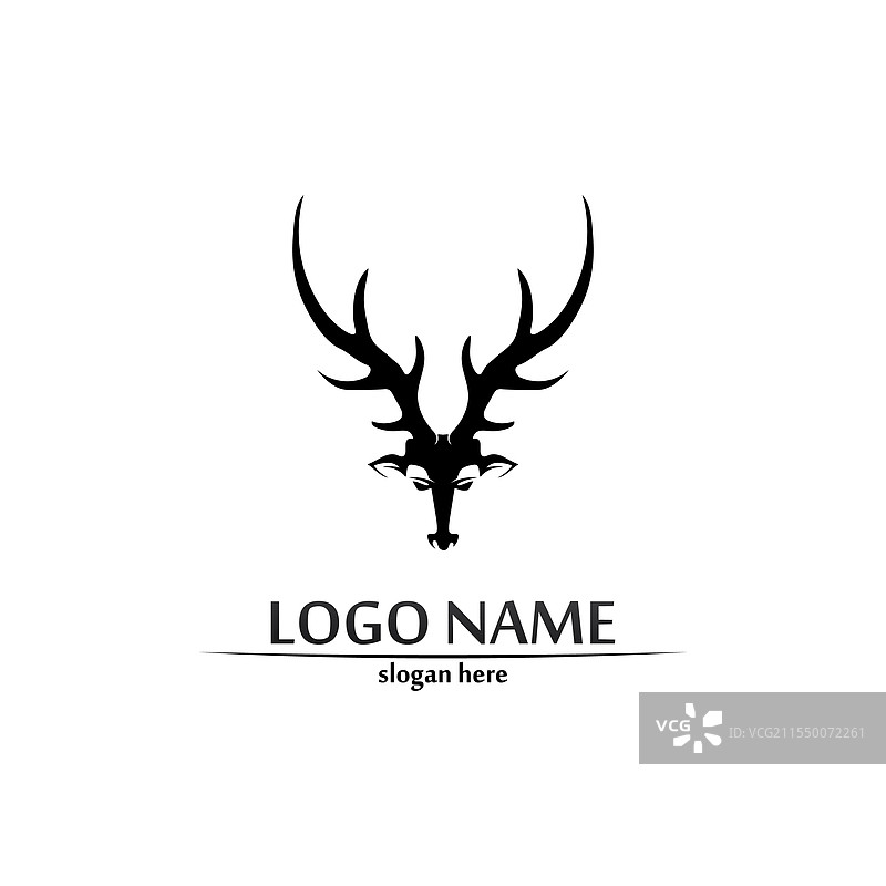鹿的标志，动物和哺乳动物设计与图形图片素材