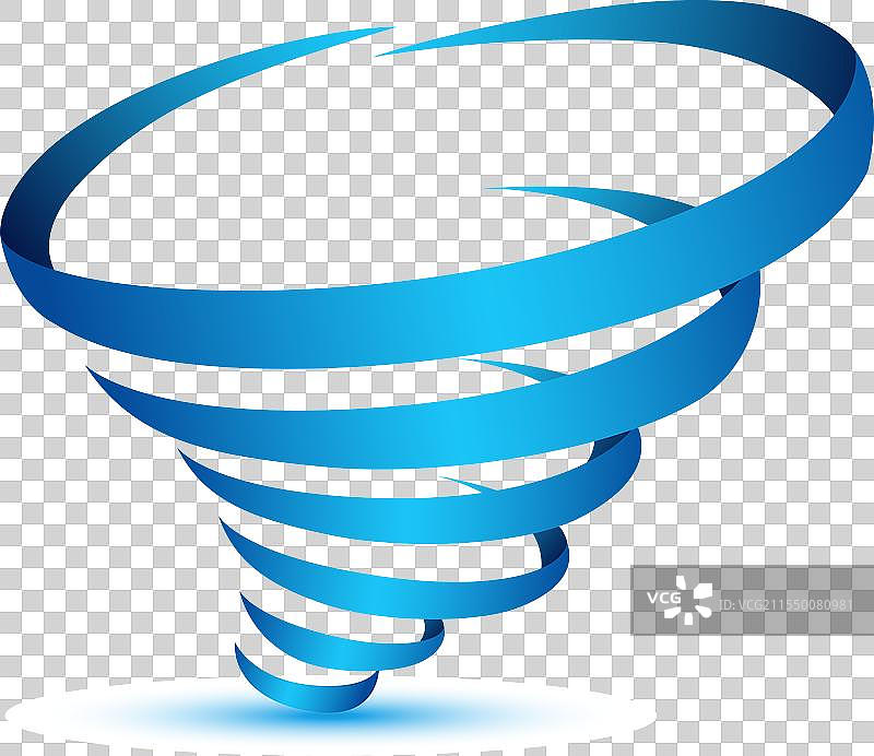 适合天气的蓝色飓风丝带图片素材