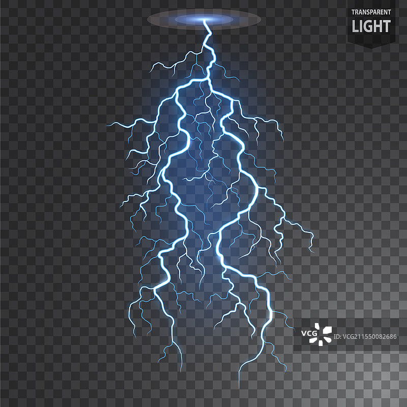 蓝色闪电闪光雷暴效果图片素材
